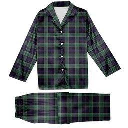 ScotsTee Shop Scottish Syme Tartan Pajama Satin Velvet Flannel Pajama Set