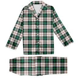 ScotsTee Shop Scottish Ross Arisaid Modern Tartan Pajama Satin Velvet Flannel Pajama Set