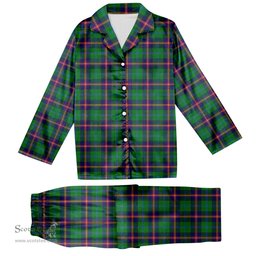 ScotsTee Shop Scottish Young Modern SC Tartan Pajama Satin Velvet Flannel Pajama Set