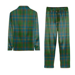 ScotsTee Shop Scottish Strang of Balkaskie Ancient Tartan Pajama Satin Velvet Flannel Pajama Set