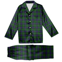 ScotsTee Shop Scottish Sinclair Hunting VS Tartan Pajama Satin Velvet Flannel Pajama Set