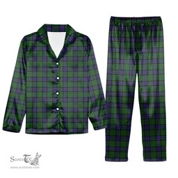 ScotsTee Shop Scottish Sinclair Hunting VS Tartan Pajama Satin Velvet Flannel Pajama Set