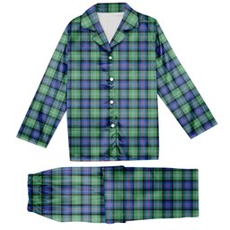 ScotsTee Shop Scottish Sutherland Old Ancient SC Tartan Pajama Satin Velvet Flannel Pajama Set