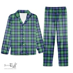 ScotsTee Shop Scottish Sutherland Old Ancient SC Tartan Pajama Satin Velvet Flannel Pajama Set