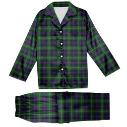 ScotsTee Shop Scottish Sutherland Tartan Pajama Satin Velvet Flannel Pajama Set