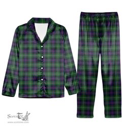 ScotsTee Shop Scottish Sutherland Tartan Pajama Satin Velvet Flannel Pajama Set