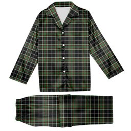 ScotsTee Shop Scottish Webster Modern Tartan Pajama Satin Velvet Flannel Pajama Set