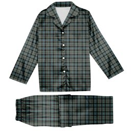 ScotsTee Shop Scottish Ogilvie (Ogilvy) Hunting Tartan Pajama Satin Velvet Flannel Pajama Set