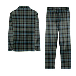 ScotsTee Shop Scottish Ogilvie (Ogilvy) Hunting Tartan Pajama Satin Velvet Flannel Pajama Set