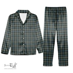 ScotsTee Shop Scottish Ogilvie (Ogilvy) Hunting Tartan Pajama Satin Velvet Flannel Pajama Set