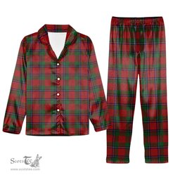 ScotsTee Shop Scottish Sinclair Logan Tartan Pajama Satin Velvet Flannel Pajama Set