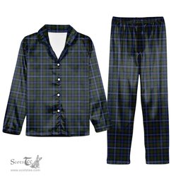 ScotsTee Shop Scottish Robertson Hunting 2 Tartan Pajama Satin Velvet Flannel Pajama Set