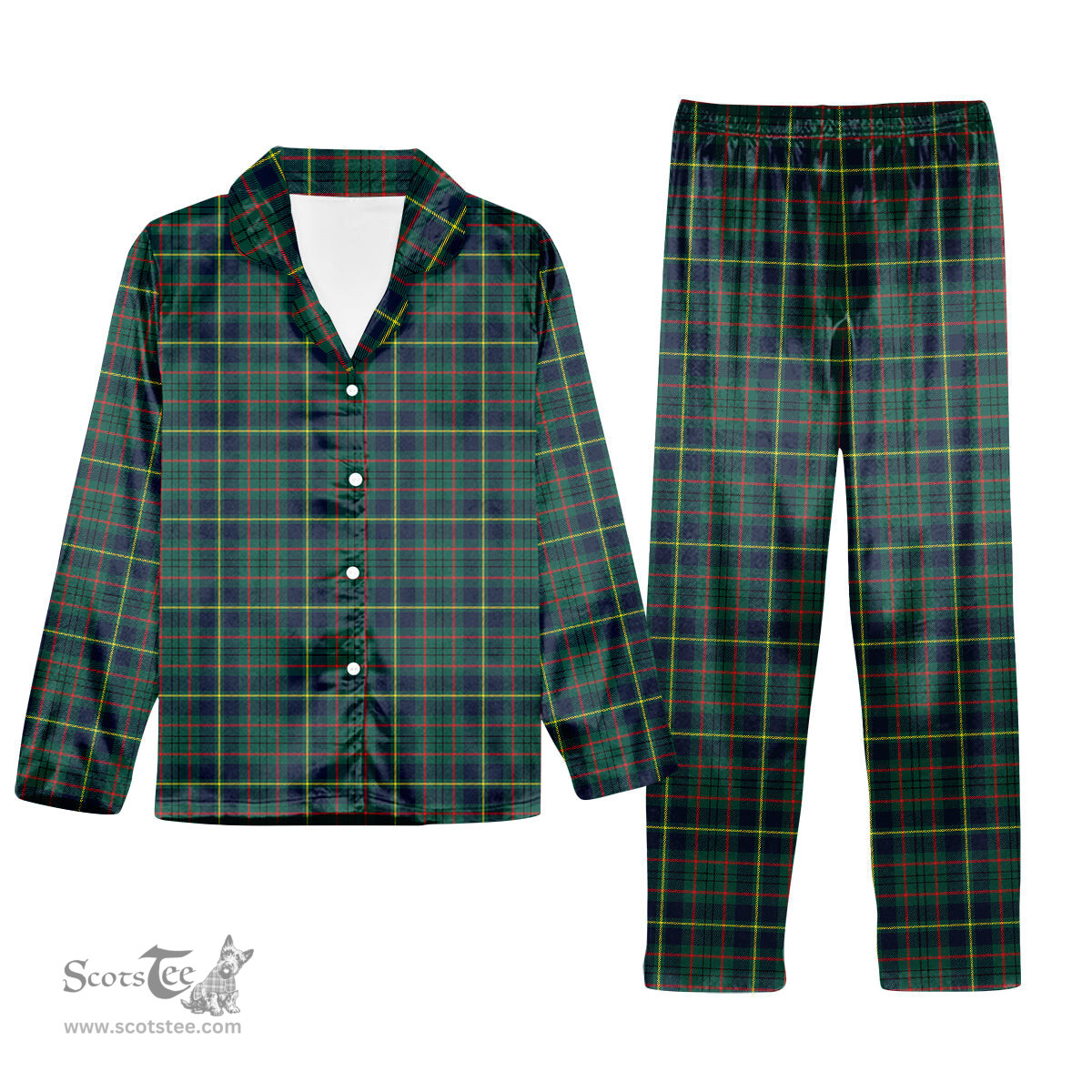 ScotsTee Shop Scottish Taylor Modern Tartan Pajama Satin Velvet Flannel Pajama Set