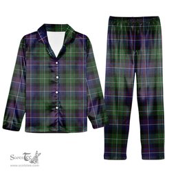 ScotsTee Shop Scottish Rankin Dalgleish  2 Tartan Pajama Satin Velvet Flannel Pajama Set