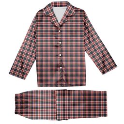 ScotsTee Shop Scottish Robertson Dress #2 Modern Tartan Pajama Satin Velvet Flannel Pajama Set