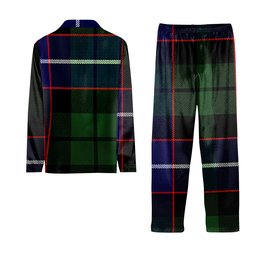 ScotsTee Shop Scottish Russell SC Tartan Pajama Satin Velvet Flannel Pajama Set