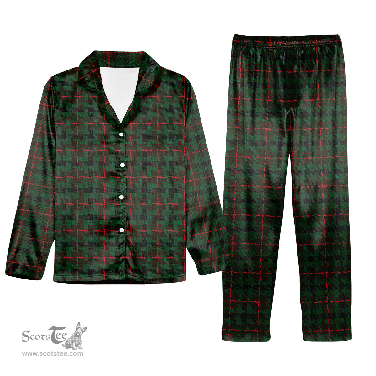 ScotsTee Shop Scottish Tennant Tartan Pajama Satin Velvet Flannel Pajama Set