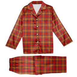 ScotsTee Shop Scottish Scrymgeour Modern Tartan Pajama Satin Velvet Flannel Pajama Set