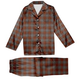 ScotsTee Shop Scottish Whiteside Tartan Pajama Satin Velvet Flannel Pajama Set