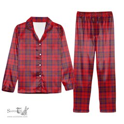 ScotsTee Shop Scottish Ross Old Modern Tartan Pajama Satin Velvet Flannel Pajama Set