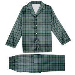 ScotsTee Shop Scottish Stevenson Ancient Tartan Pajama Satin Velvet Flannel Pajama Set