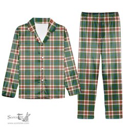 ScotsTee Shop Scottish Robertson Dress Ancient Tartan Pajama Satin Velvet Flannel Pajama Set