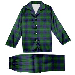 ScotsTee Shop Scottish Oliphant Tartan Pajama Satin Velvet Flannel Pajama Set