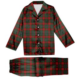 ScotsTee Shop Scottish Plummer Tartan Pajama Satin Velvet Flannel Pajama Set