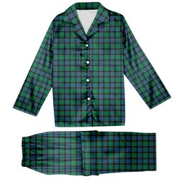 ScotsTee Shop Scottish Stewart Old Ancient Tartan Pajama Satin Velvet Flannel Pajama Set