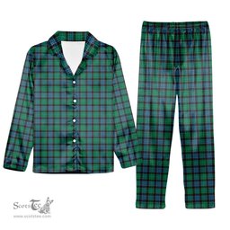 ScotsTee Shop Scottish Stewart Old Ancient Tartan Pajama Satin Velvet Flannel Pajama Set