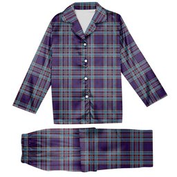 ScotsTee Shop Scottish RCAF Tartan Pajama Satin Velvet Flannel Pajama Set