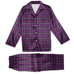 ScotsTee Shop Scottish Regan Tartan Pajama Satin Velvet Flannel Pajama Set