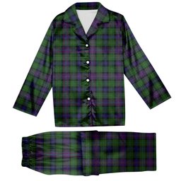ScotsTee Shop Scottish Rankine Tartan Pajama Satin Velvet Flannel Pajama Set