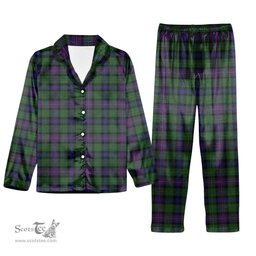 ScotsTee Shop Scottish Rankine Tartan Pajama Satin Velvet Flannel Pajama Set