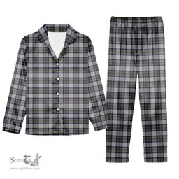 ScotsTee Shop Scottish Stewart Dress Blue Tartan Pajama Satin Velvet Flannel Pajama Set