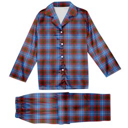 ScotsTee Shop Scottish Newton Tartan Pajama Satin Velvet Flannel Pajama Set