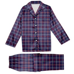 ScotsTee Shop Scottish Parker USA Tartan Pajama Satin Velvet Flannel Pajama Set