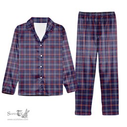 ScotsTee Shop Scottish Parker USA Tartan Pajama Satin Velvet Flannel Pajama Set