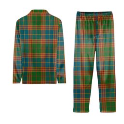 ScotsTee Shop Scottish Stephenson Old Ancient Tartan Pajama Satin Velvet Flannel Pajama Set