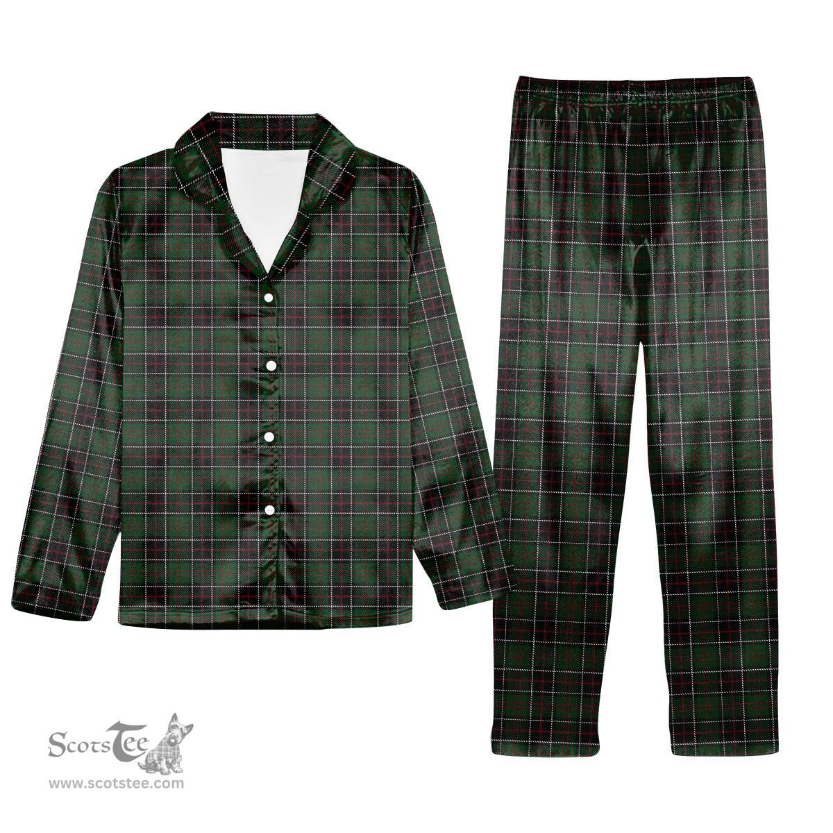 ScotsTee Shop Scottish Sinclair Hunting Tartan Pajama Satin Velvet Flannel Pajama Set