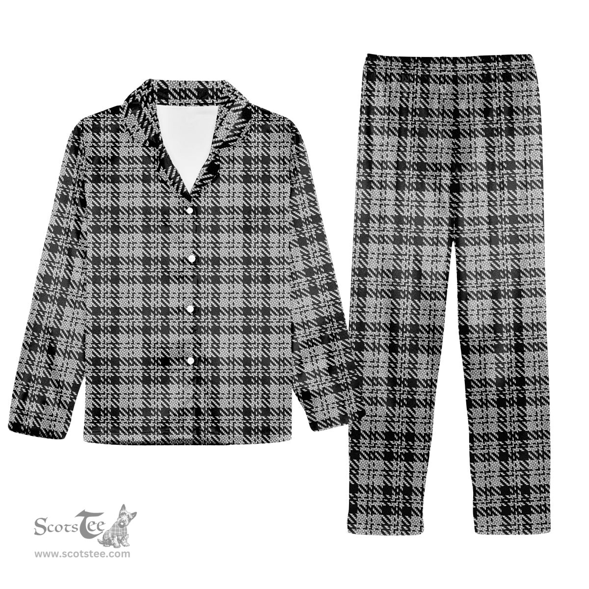 ScotsTee Shop Scottish Scott Abbreviated Tartan Pajama Satin Velvet Flannel Pajama Set