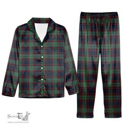 ScotsTee Shop Scottish Nicolson Hunting Modern Tartan Pajama Satin Velvet Flannel Pajama Set