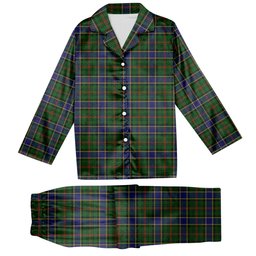 ScotsTee Shop Scottish Ogilvy Hunting 1 Tartan Pajama Satin Velvet Flannel Pajama Set