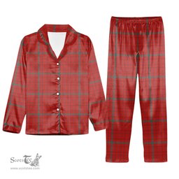 ScotsTee Shop Scottish Ross David Modern Tartan Pajama Satin Velvet Flannel Pajama Set