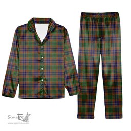 ScotsTee Shop Scottish Stevenson Old Tartan Pajama Satin Velvet Flannel Pajama Set