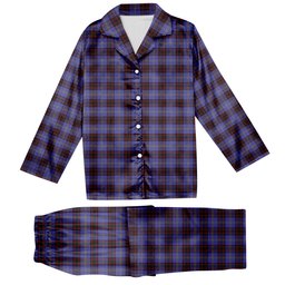 ScotsTee Shop Scottish Rutherford Tartan Pajama Satin Velvet Flannel Pajama Set