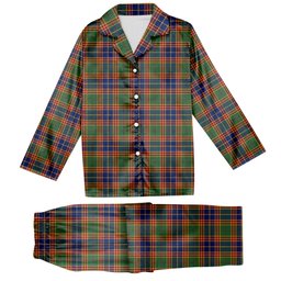 ScotsTee Shop Scottish Stephenson Old Modern Tartan Pajama Satin Velvet Flannel Pajama Set