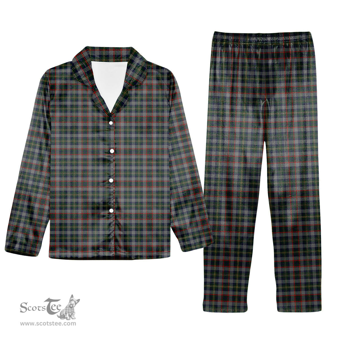 ScotsTee Shop Scottish Penman 2 Tartan Pajama Satin Velvet Flannel Pajama Set