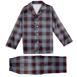ScotsTee Shop Scottish Rutherford Ancient Tartan Pajama Satin Velvet Flannel Pajama Set
