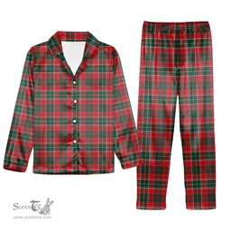ScotsTee Shop Scottish Russell USA Modern Tartan Pajama Satin Velvet Flannel Pajama Set